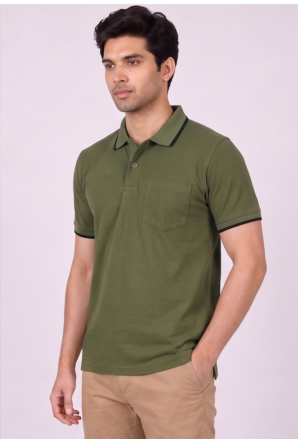 T.K COLLAR - T-SHIRT ( With Pocket )