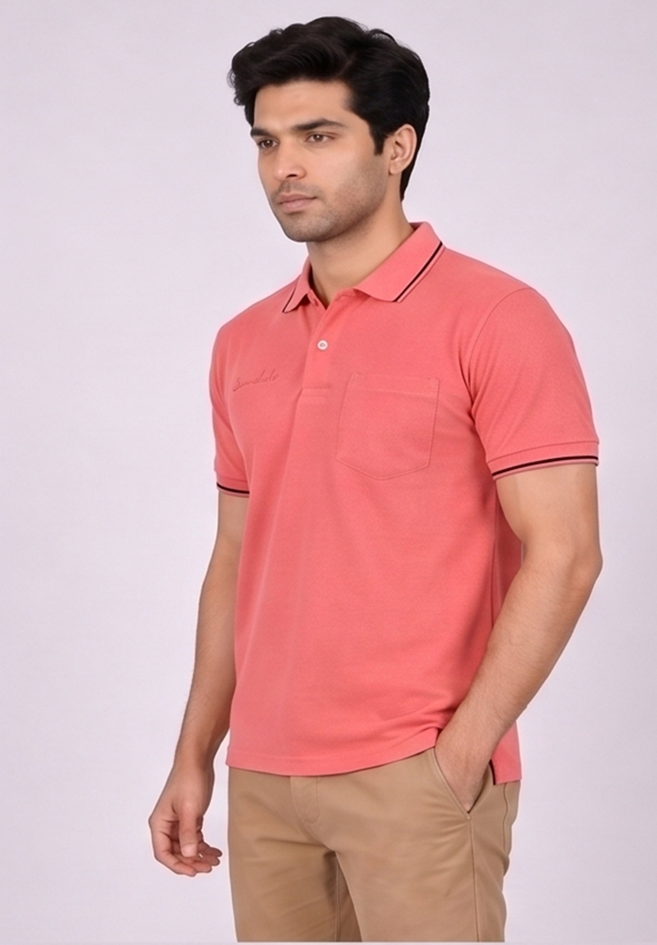 T.K COLLAR - T-SHIRT ( With Pocket )