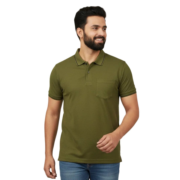 T.K COLLAR - T-SHIRT ( With Pocket )